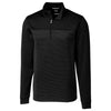 Cutter & Buck Men's Black Tall DryTec Traverse Stripe Half-Zip