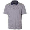 Cutter & Buck Men's Liberty Navy Tall Forge Polo Tonal Stripe