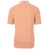 Cutter & Buck Men's College Orange Virtue Eco Pique Stripped Recycled Tall Polo