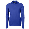 Cutter & Buck Men's Tour Blue Virtue Eco Pique Recycled Tall Quarter Zip