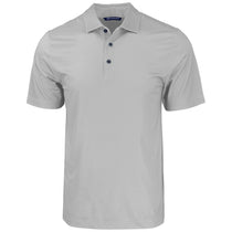 Cutter & Buck Men's Elemental Grey Pike Eco Tonal Geo Print Stretch Recycled Tall Polo