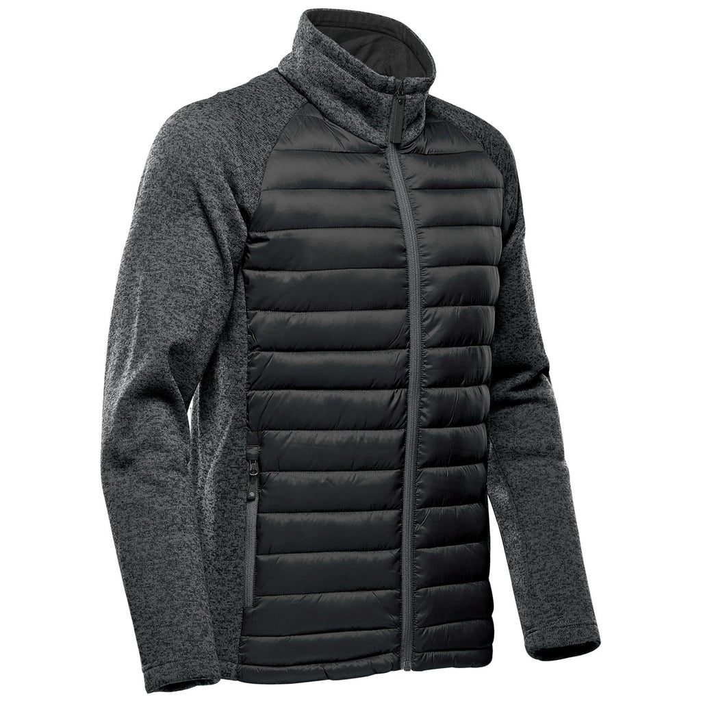 Stormtech Men's Black/Dolphin Heather Narvik Hybrid Jacket