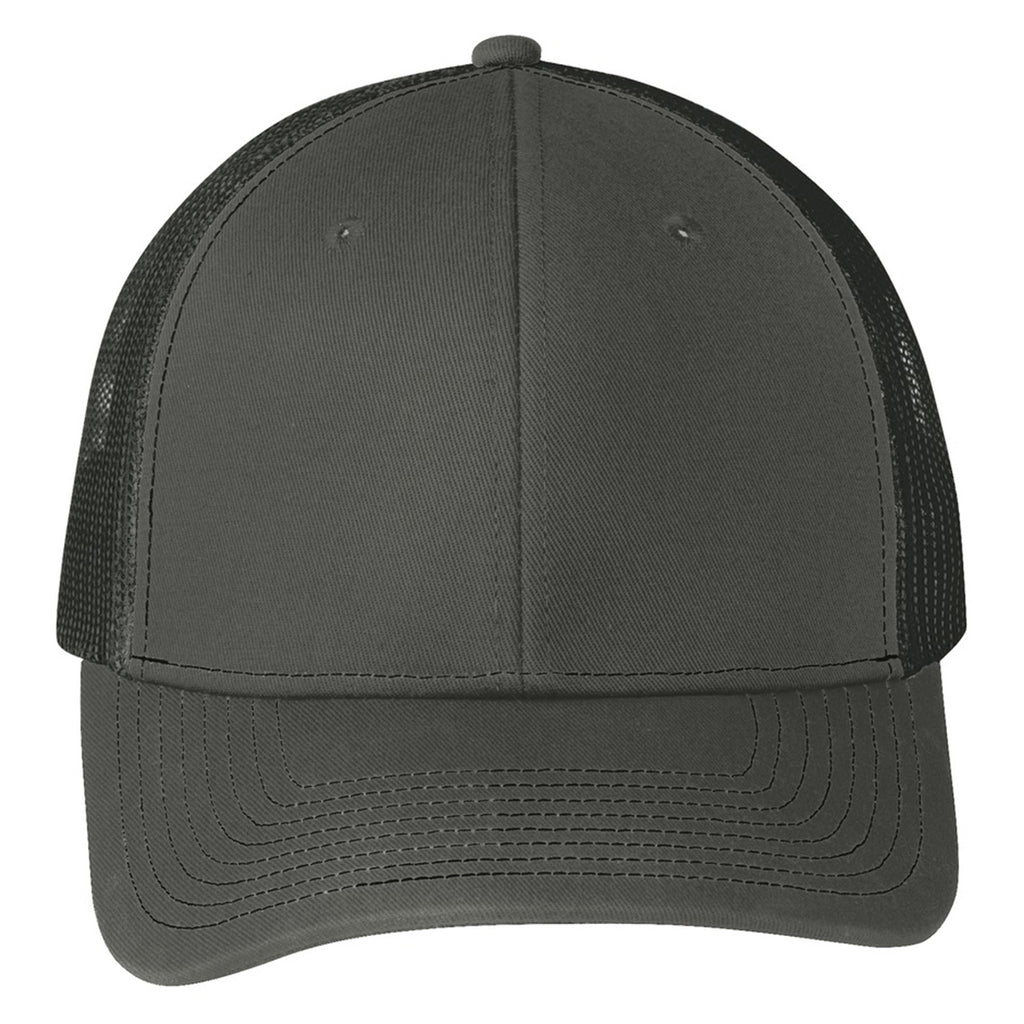 Port Authority Grey Steel Snapback Trucker Cap