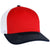 Ahead Red Crown/Navy Bill/White Mesh Wave Rider Cap