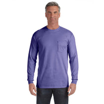 Comfort Colors Men's Violet 6.1 Oz. Long-Sleeve Pocket T-Shirt