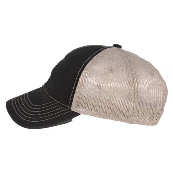 AHEAD Black/Tan Tea Stained Mesh Back Cap