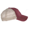 AHEAD Maroon/Tan Tea Stained Mesh Back Cap