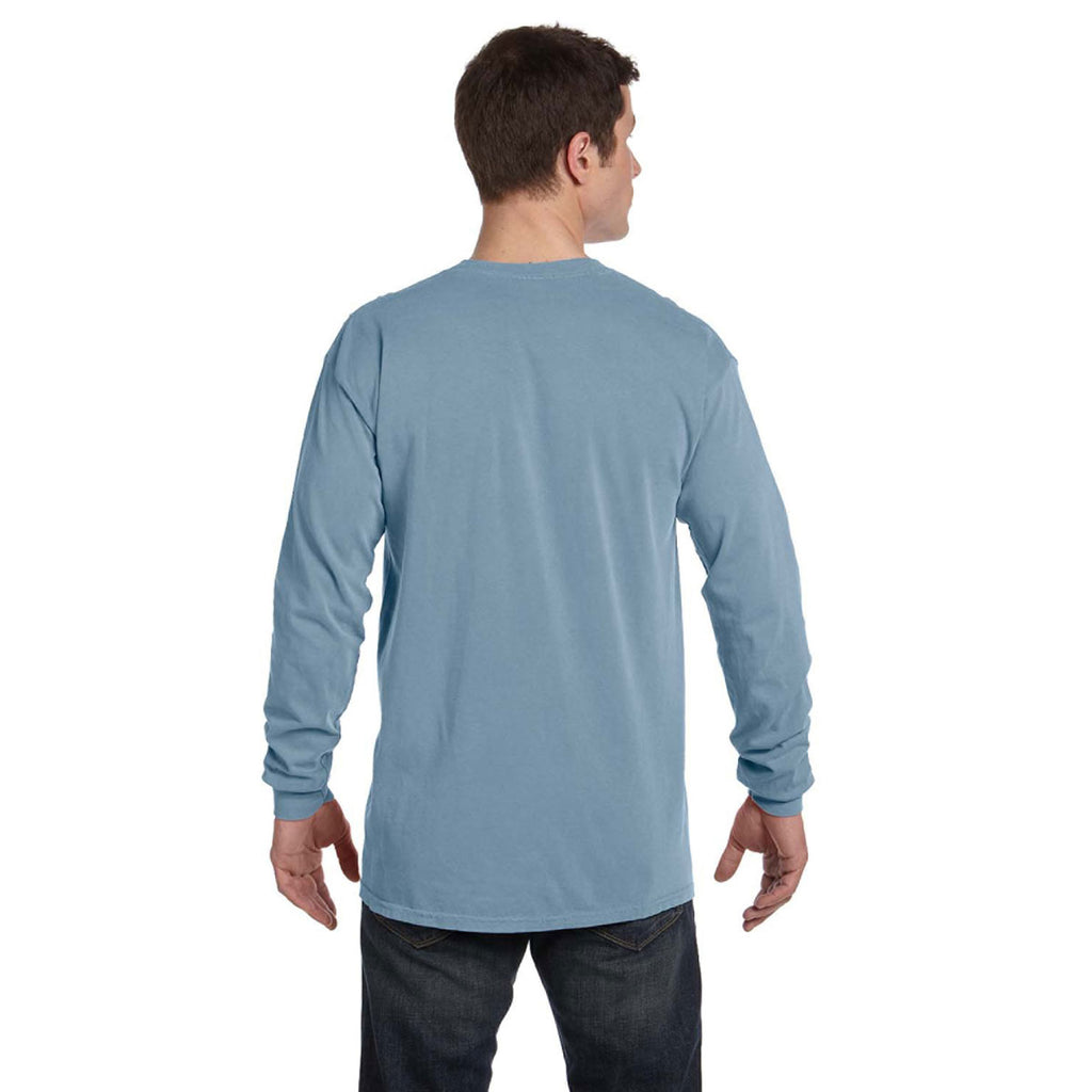 Comfort Colors Men's Ice Blue 6.1 Oz. Long-Sleeve T-Shirt