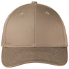 Port Authority Khaki Snapback Fine Twill Cap