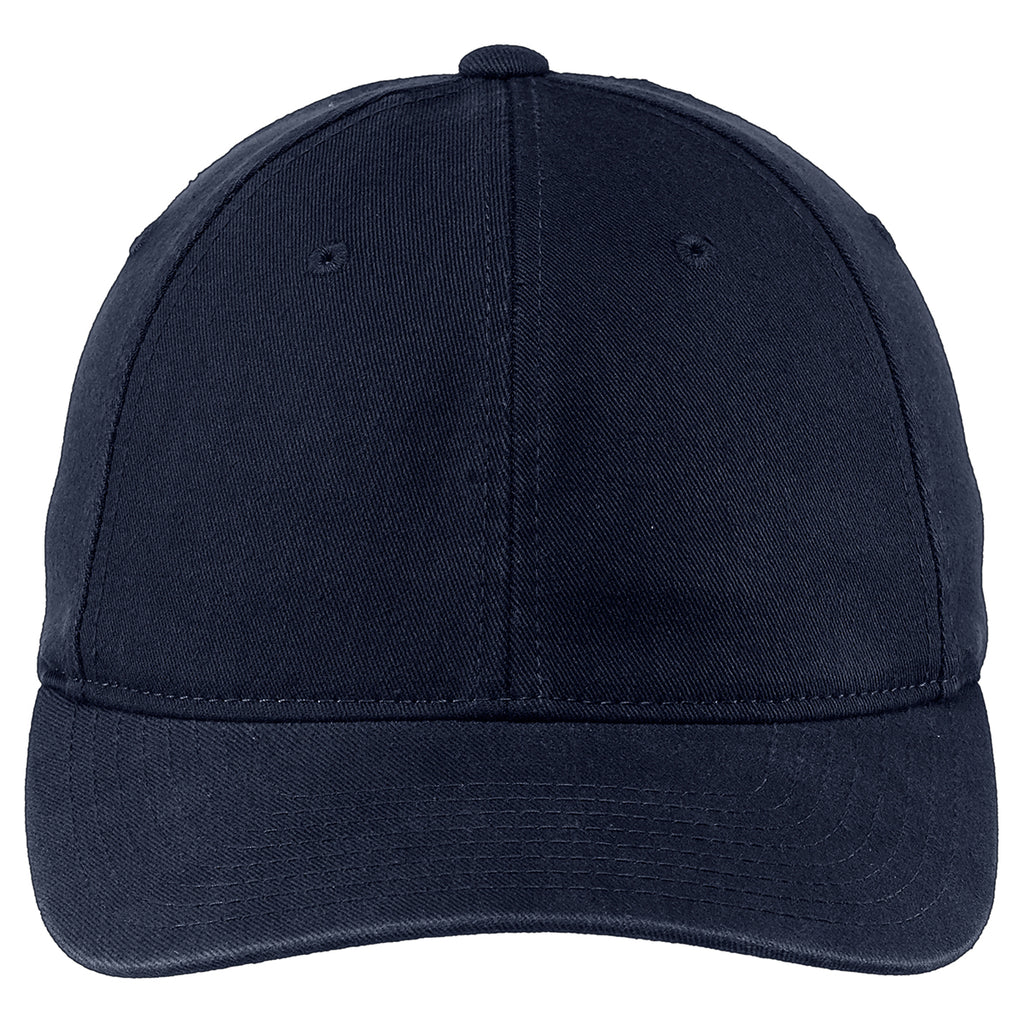 Port Authority Navy Flexfit Garment Washed Cap