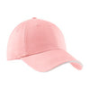 Port Authority Light Pink/White Sandwich Bill Cap with Striped Closure