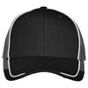 Port Authority Black/ White/ Magnet Grey Colorblock Mesh Back Cap