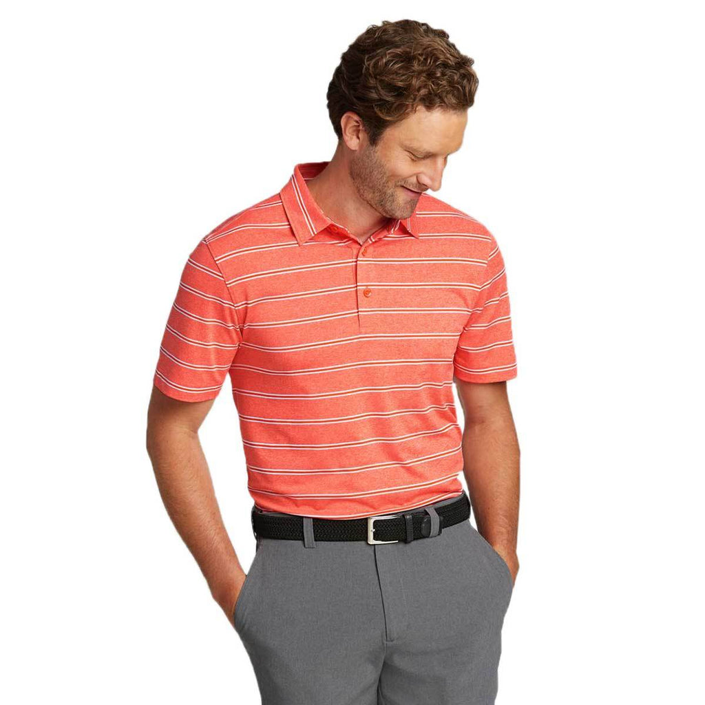 Cutter & Buck Men's College Orange Forge Polo Heather Stripe