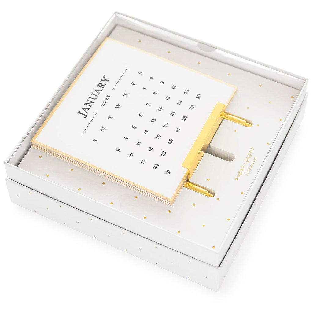 Sugar Paper Classic Black Desk Calendar 2023