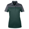 Core 365 Women's Forest/Carbon Balance Colorblock Performance Pique Polo