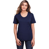 Core 365 Women's Classic Navy Fusion ChromaSoft Performance T-Shirt