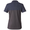 Core 365 Women's Carbon/Classic Navy Heather Fusion ChromaSoft Colorblock Polo