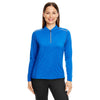 Core 365 Women's True Royal Heather/Carbon Kinetic Performance Quarter Zip