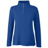 Core 365 Women's True Royal Fusion ChromaSoft Pique Quarter-Zip