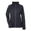 Core 365 Women's Black Techno Lite Three-Layer Knit Tech Shell