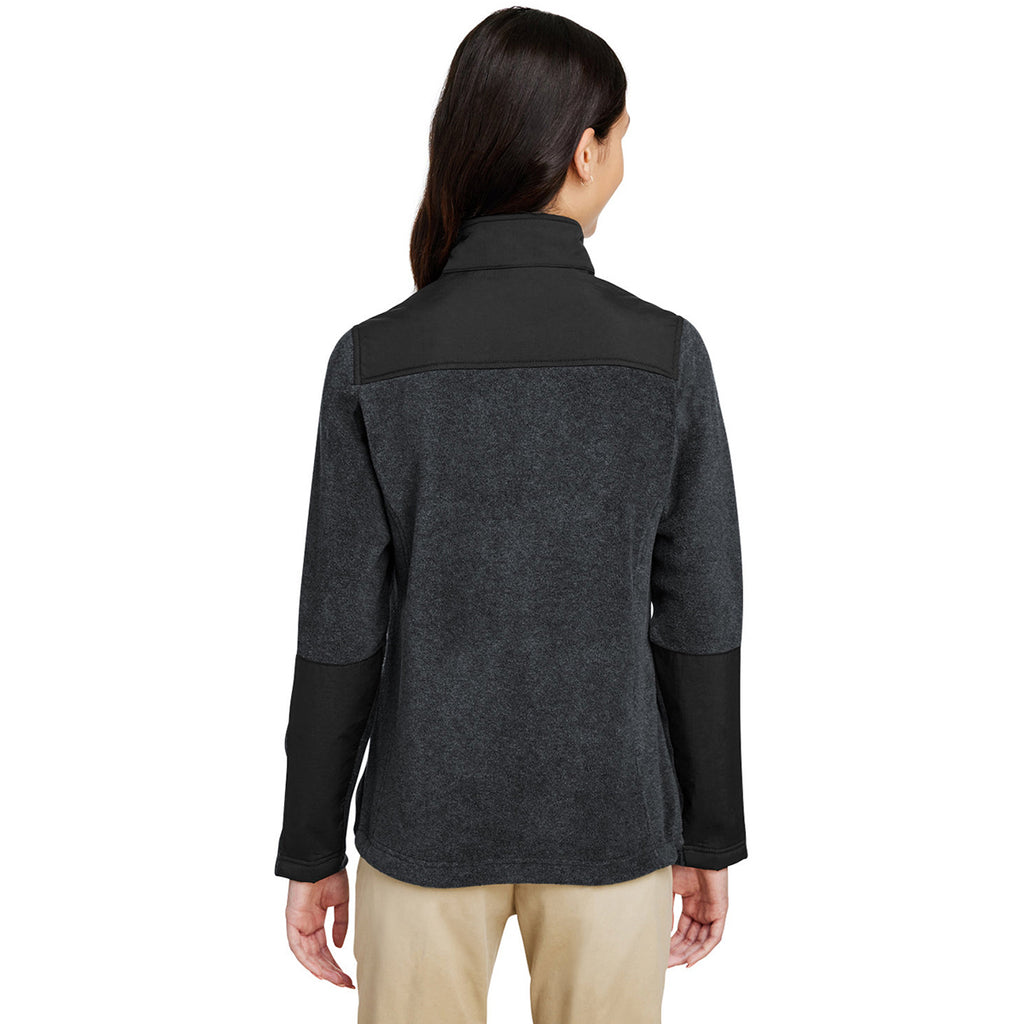 Core 365 Women's Heather Charcoal/Black Journey Summit Hybrid Full-Zip