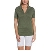 Callaway Women's Hedge Green Broken Stripe Polo