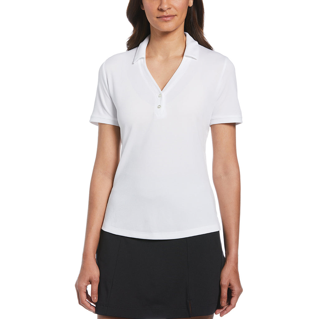 Callaway Women's White Micro Texture Polo