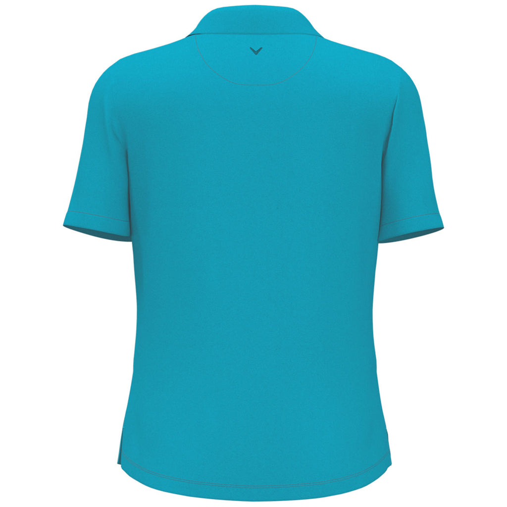 Callaway Women's Tile Blue Micro Texture Polo