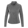 Landway Women's Heather Grey Alpha Heathered 1/4-Zip Pullover