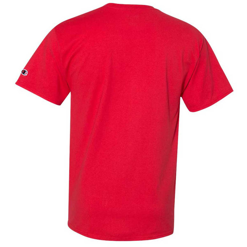 Champion Men's Athletic Red Premium Fashion Classics Short Sleeve T-Shirt