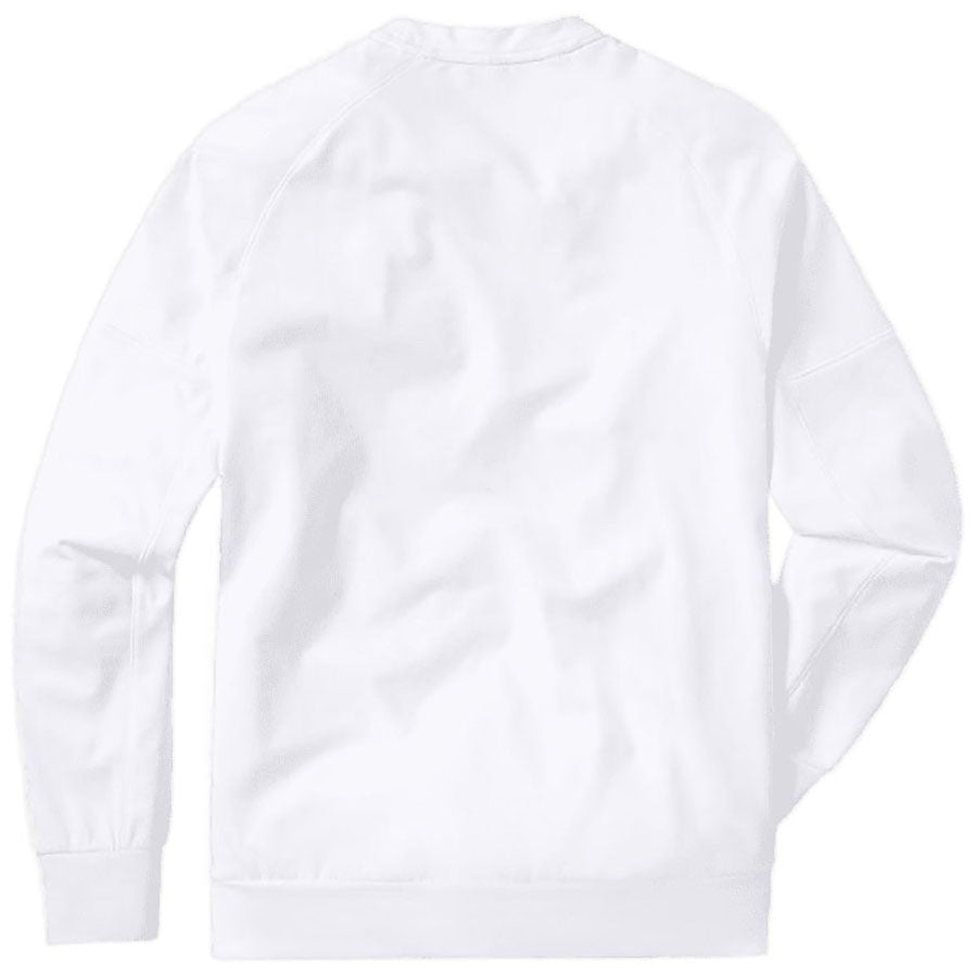 UNRL Unisex White Crossover Crewneck