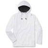 UNRL Men's White Crossover Half-Zip Hoodie