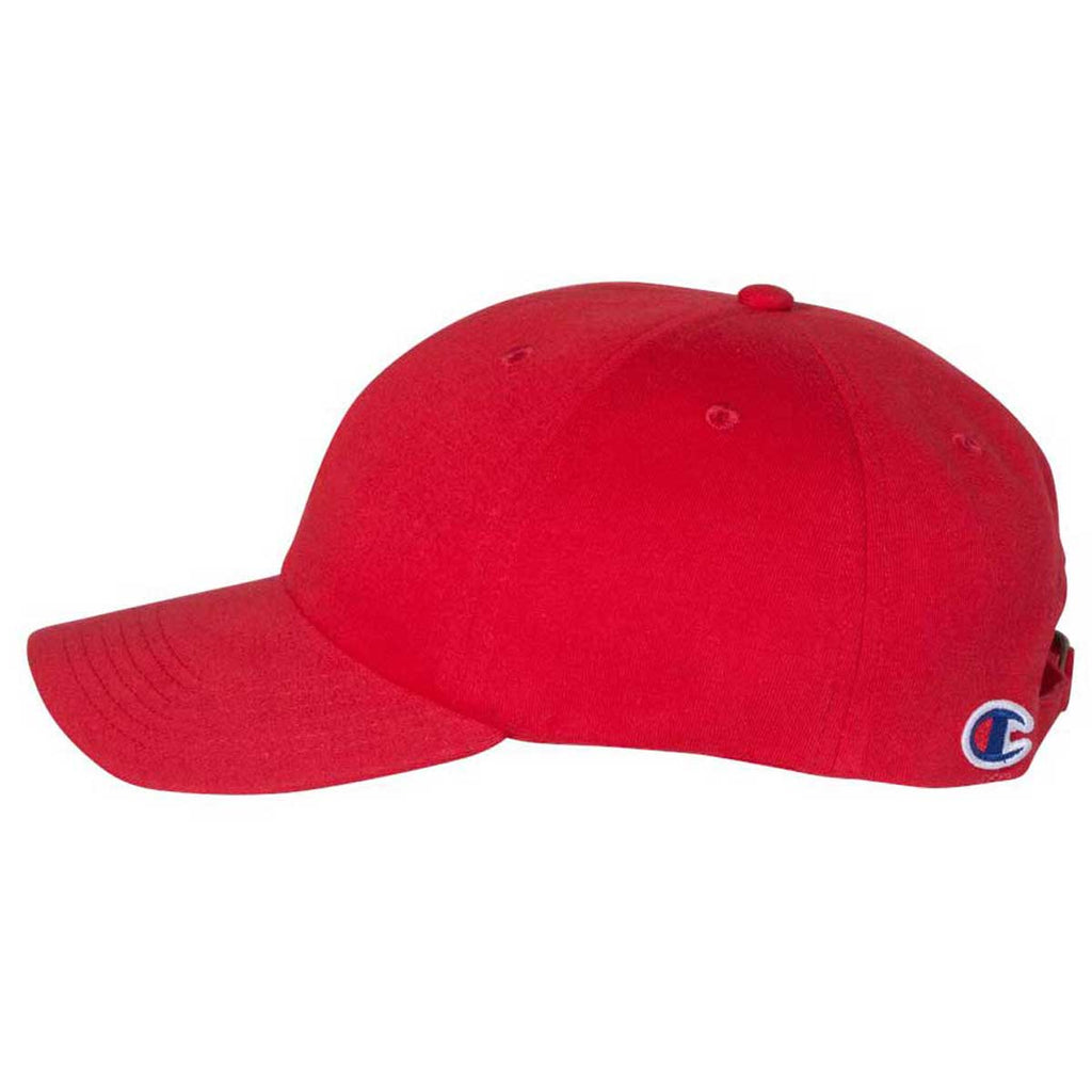 Champion Bright Red Scarlet Jersey Knit Dad Cap