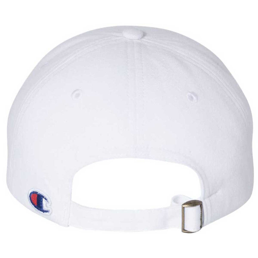 Champion White Jersey Knit Dad Cap