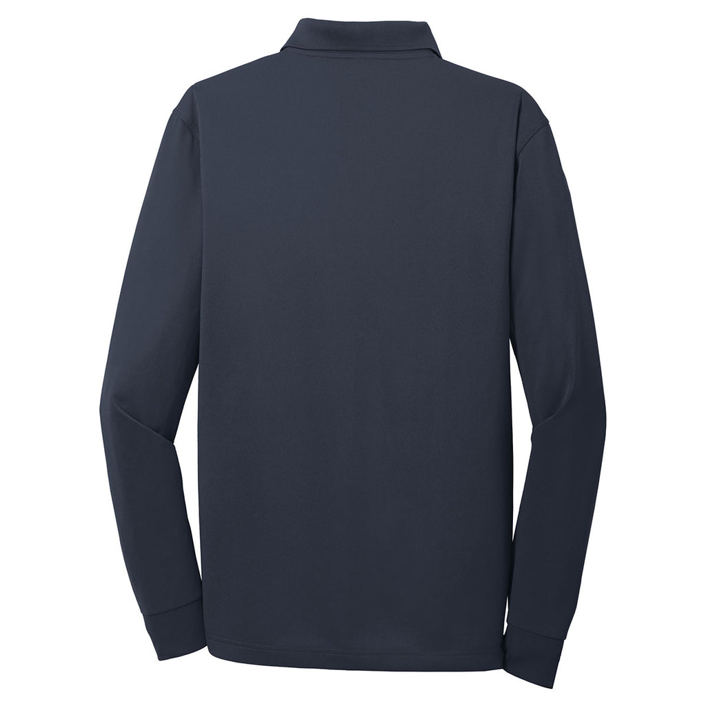 CornerStone Men's Dark Navy Select Snag-Proof Long Sleeve Polo