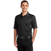 CornerStone Men's Black/Smoke Grey Select Snag-Proof Tipped Pocket Polo