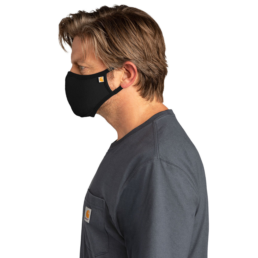 Carhartt Black Cotton Ear Loop Face Mask (3 pack)