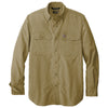 Carhartt Men's Dark Khaki Force Solid Long Sleeve Shirt