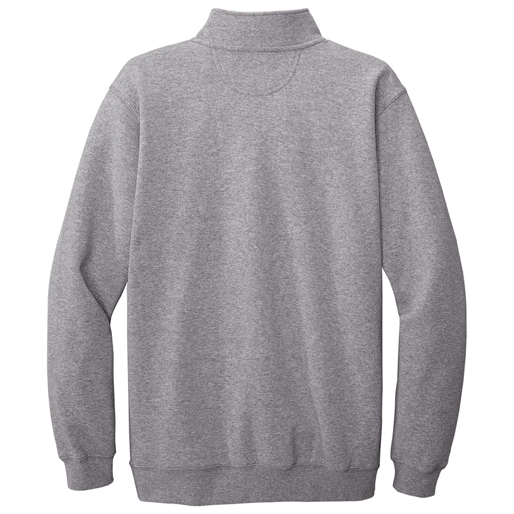 Carhartt Men's Heather Grey Midweight 1/4-Zip Mock Neck Sweatshirt