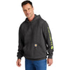 Carhartt Men's Carbon Heather Midweight Hooded Logo Sweatshirt