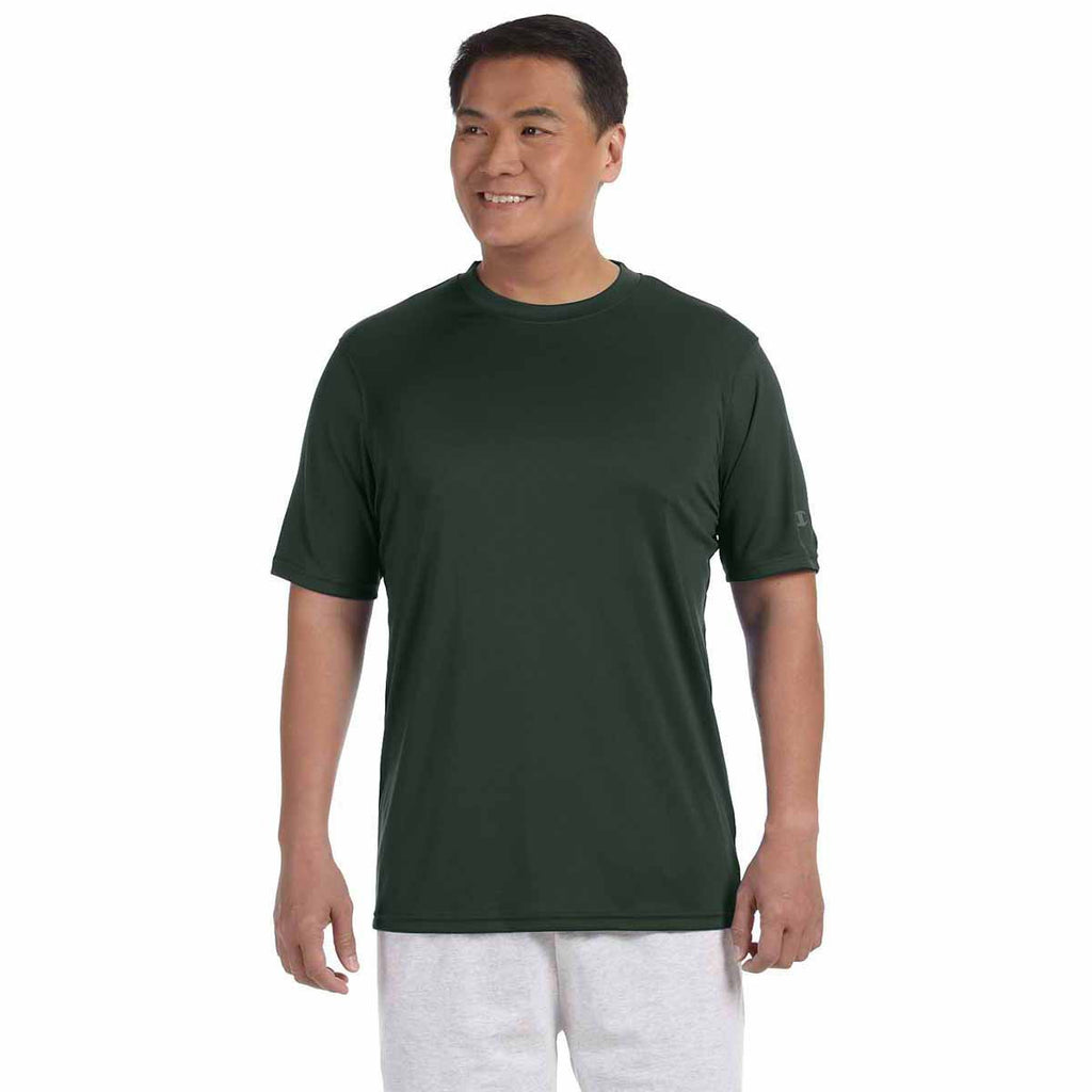 Champion Men's Dark Green Double Dry 4.1-Ounce Interlock T-Shirt