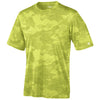 Champion Men's Safety Green Camo Double Dry 4.1-Ounce Interlock T-Shirt