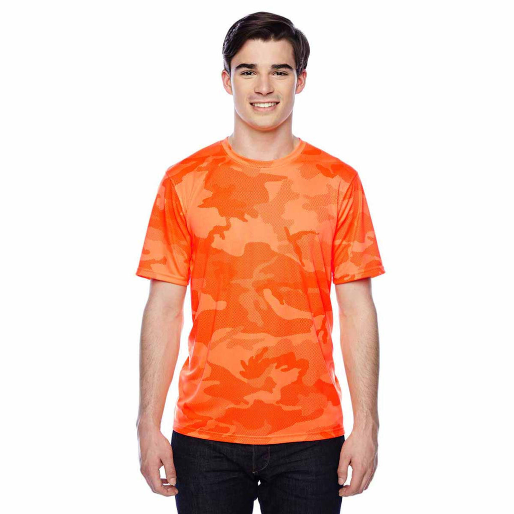 Champion Men's Safety Orange Camo Double Dry 4.1-Ounce Interlock T-Shirt