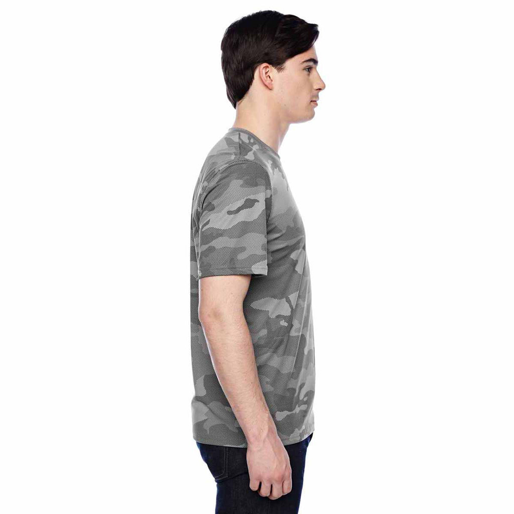 Champion Men's Stone Grey Camo Double Dry 4.1-Ounce Interlock T-Shirt