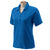 Devon & Jones Women's French Blue Pima Pique Short-Sleeve Y-Collar Polo