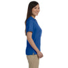 Devon & Jones Women's True Royal Pima Pique Short-Sleeve Y-Collar Polo