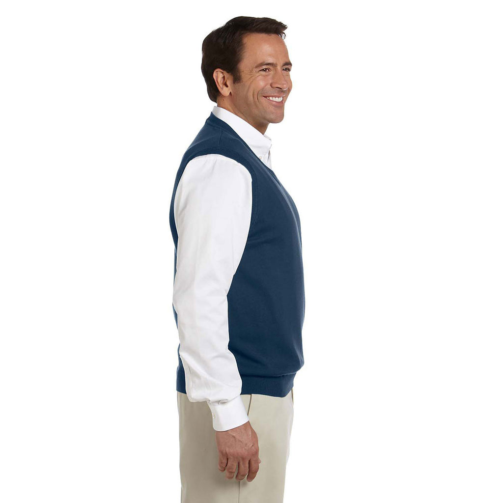 Devon & Jones Men's Navy V-Neck Vest