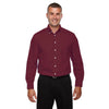 Devon & Jones Men's Burgundy Crown Collection Solid Broadcloth