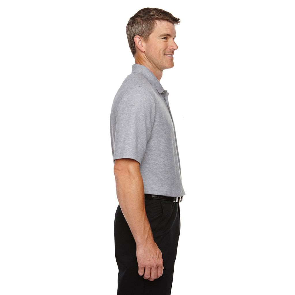 Devon & Jones Men's Grey Heather Drytec 20 Performance Pocket Polo