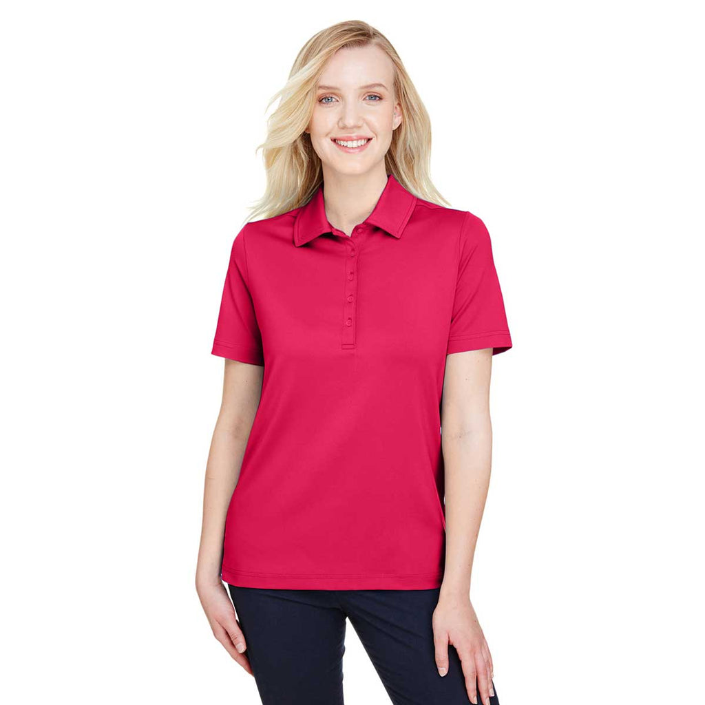 Devon & Jones Women's Red CrownLux Performance Range Flex Polo